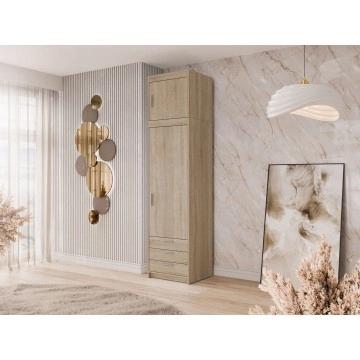 Kleiderschrank Melen 1D3S + Schrankaufsatz