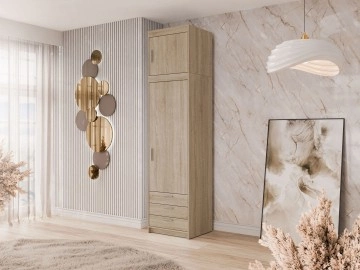 Kleiderschrank Melen 1D3S + Schrankaufsatz