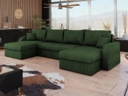 Ecksofa Dalmir U Cord mit Schlaffunktion und drei Bettkasten