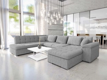 Wohnlandschaft Tony Bis Cord mit Bettkasten und Schlaffunktion