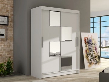 Kleiderschrank mit Schiebetüren und Spiegel Miami III