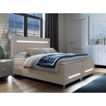 Boxspringbett mit zwei Bettkästen Trunida LED (180x200)