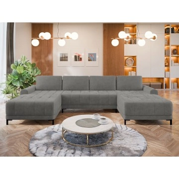 Wohnlandschaft U-Form Bonezi XL mit Bettkasten und Schlaffunktion