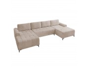 Wohnlandschaft U-Form Bonezi XL mit Bettkasten und Schlaffunktion