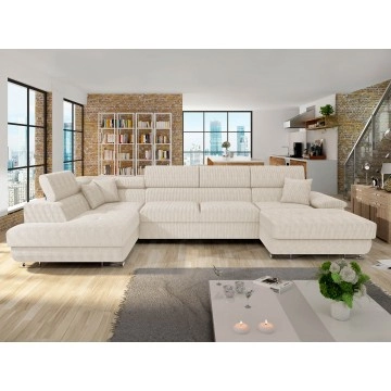 Wohnlandschaft Alvin Bis Cord mit Schlaffunktion und Bettkasten