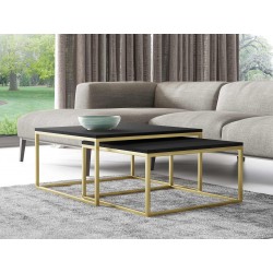 Miniaturbild von Im Set zwei Couchtische Mirlik Gold