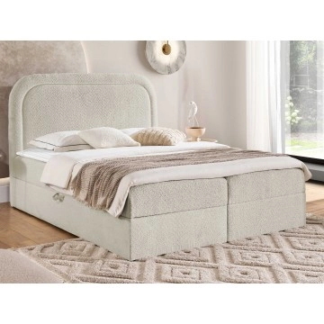 Boxspringbett mit zwei Bettkästen Bukirt Boucle