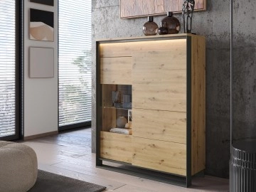 Vitrine Wohnzimmer 2D1S Quant QA-06
