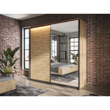 Kleiderschrank 2D Quant QS-01 mit Spiegel