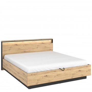 Bett 160 / 180 Quant QS-02 mit Bettkasten