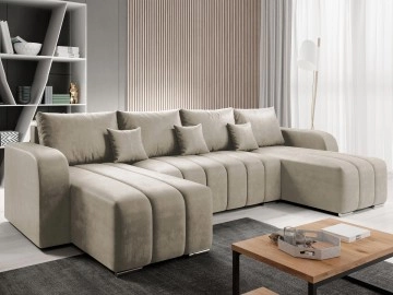 Wohnlandschaft Wiator U mit Schlaffunktion und Bettkasten