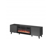 TV-Lowboard Tilderi Grey 180 mit Kamin