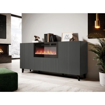 Sideboard Tilderi Grey 180 mit Kamin
