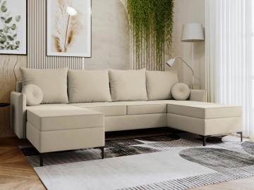 Ecksofa Camtalo U mit Bettkasten und Schlaffunktion