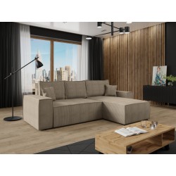 Miniaturbild von Ecksofa Maryn L Cord mit Bettkasten und Schlaffunktion