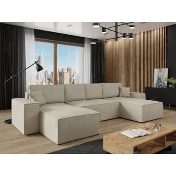 Wohnlandschaft Maryn U mit Bettkasten und Schlaffunktion