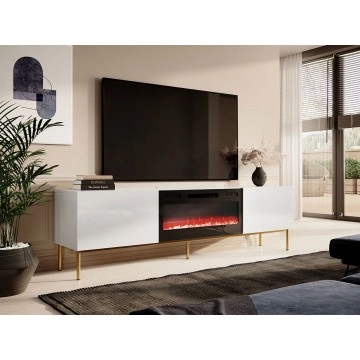 TV-Lowboard Koda 200 K mit Kamin und Untergestell