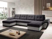 Ecksofa Jarelin U mit Schlaffunktion und Bettkasten
