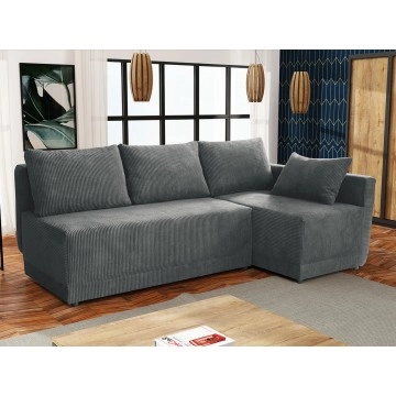 Ecksofa Piniata Cord mit Bettkasten und Schlaffunktion