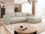 Ecksofa Wousia Cord mit Schlaffunktion und Bettkasten