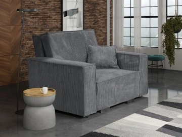 Sofa Clivia Star Cord I mit Schlaffunktion und Bettkasten