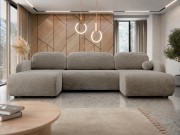 Wohnlandschaft Wogiru U mit Bettkasten und Schlaffunktion