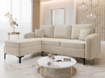 Ecksofa Navendu L mit Bettkasten und Schlaffunktion