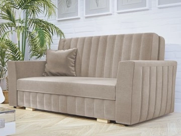 Sofa Clivia Glam III mit Schlaffunktion und Bettkasten