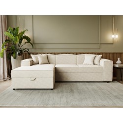 Miniaturbild von Ecksofa Sokoz L Boucle mit Bettkasten und Schlaffunktion