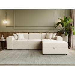Miniaturbild von Ecksofa Sokoz L Boucle mit Bettkasten und Schlaffunktion