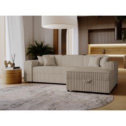 Miniaturbild von Ecksofa Sokoz L Cord mit Bettkasten und Schlaffunktion