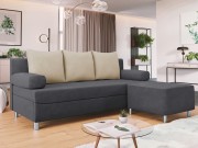 Schlafsofa Don mit Bettkasten und Polsterhocker