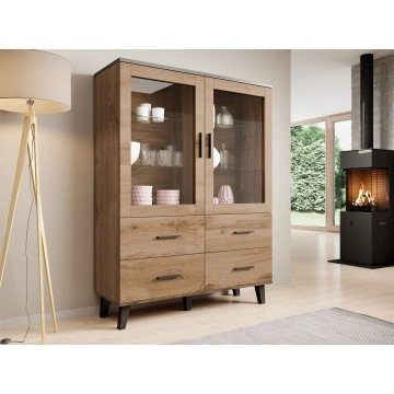 Wohnzimmer Vitrine Sanna 120 2D4S
