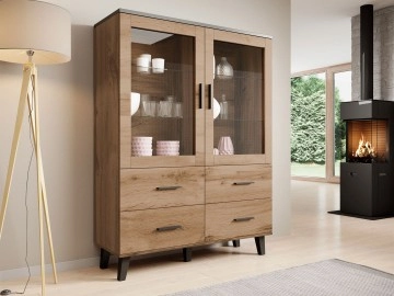 Wohnzimmer Vitrine Sanna 120 2D4S