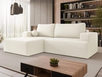 Ecksofa Dmiore mit Schlaffunktion und Bettkasten