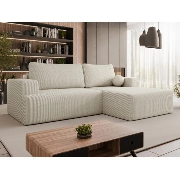 Couch L Form Dmiore Cord mit Schlaffunktion und Bettkasten