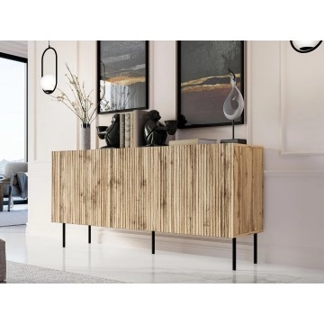 Kommode mit 3 Türen Lameller 152