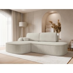 Miniaturbild von Ecksofa Kirtoz Boucle mit Schlaffunktion und Bettkasten