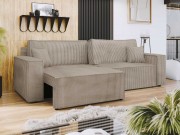 Sofa Kasjusz Cord mit L-Funktion, zwei Bettkästen und Schlaffunktion