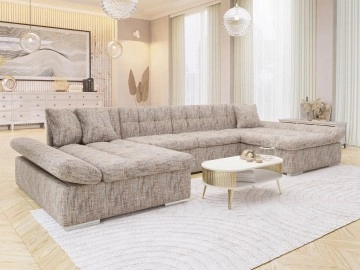 Wohnlandschaft Agata mit zwei Bettkästen und Schlaffunktion Premium