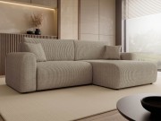 Ecksofa Veliso L Cord mit Bettkasten und Schlaffunktion