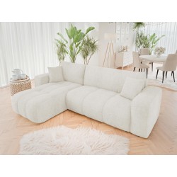 Miniaturbild von Ecksofa Larow Boucle mit Schlaffunktion und Bettkasten
