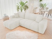 Ecksofa Larow Boucle mit Schlaffunktion und Bettkasten