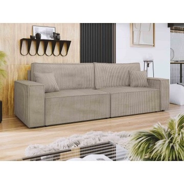 Sofa Kasjusz Cord mit zwei Bettkästen und Schlaffunktion