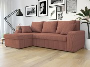 Ecksofa Dalmir Cord mit Schlaffunktion und zwei Bettkästen