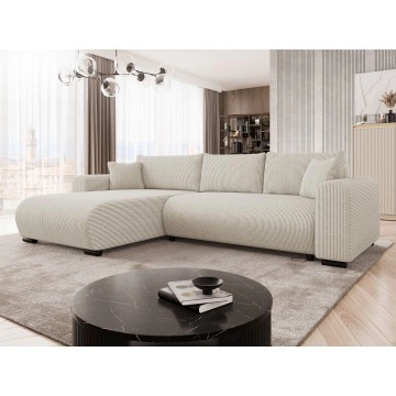 Ecksofa Duolos Cord mit Schlaffunktion und Bettkasten