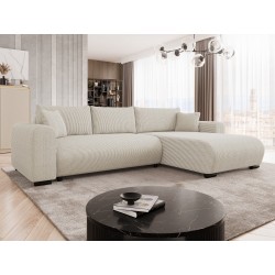 Miniaturbild von Ecksofa Duolos Cord mit Schlaffunktion und Bettkasten