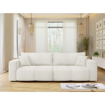 Sofa Larow Boucle mit zwei Bettkästen und Schlaffunktion