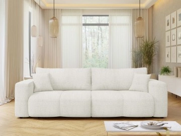 Sofa Larow Boucle mit zwei Bettkästen und Schlaffunktion