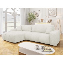 Miniaturbild von Ecksofa Larow Maxi Boucle mit Schlaffunktion und Bettkasten